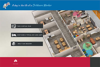 A day in the life of an early childhood educator provides a virtual 360 panoramic tour and industry knowledge